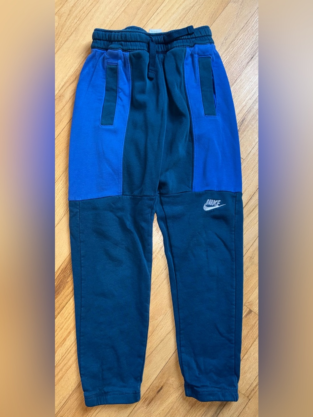 Nike Boys Blue Colorblock Joggers
